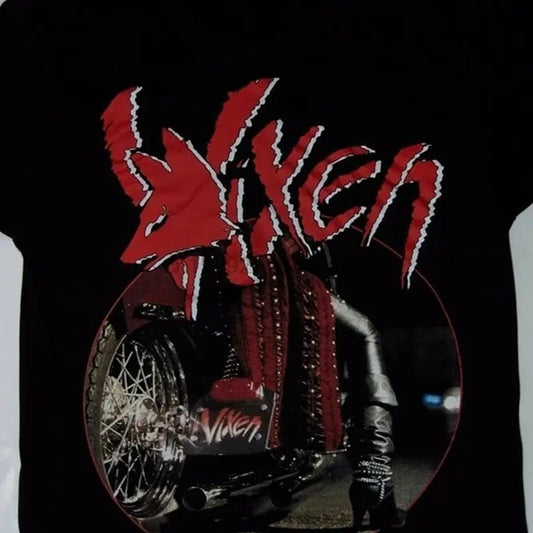 Vixen - Band Tour T-Shirt Cotton Black S To 5XL Tee