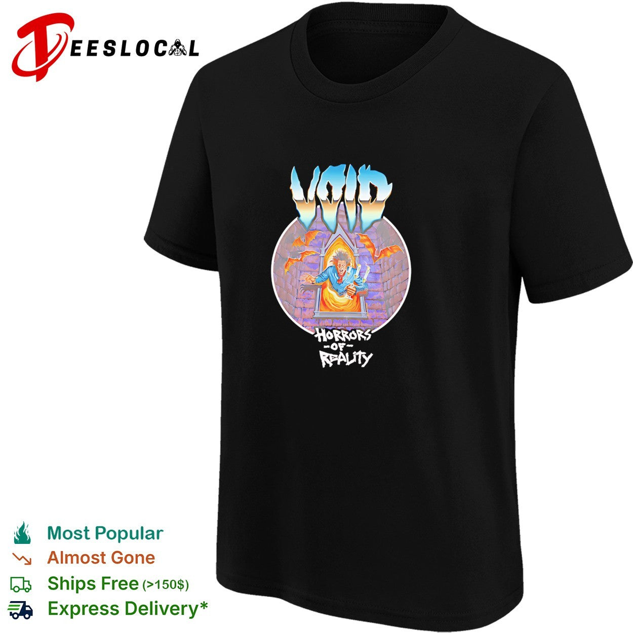 Void Horrors of Reality man in doorway bats vintage shirt