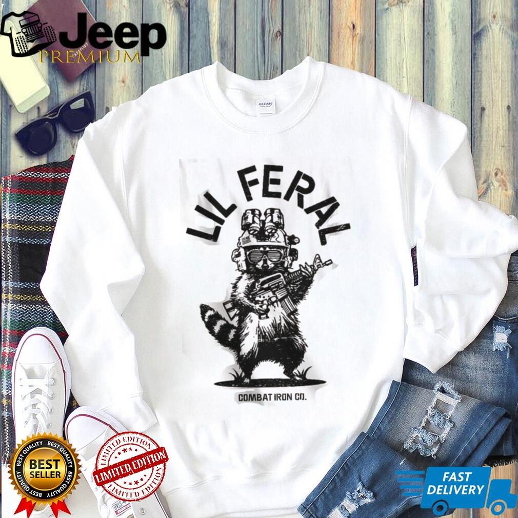 Lil Feral Tactical Raccoon Night Vision Combat Iron Co. Shirt