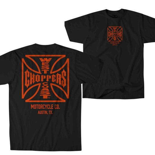 WCC OG ATX T-shirt, Classic Motorcycle Shirt For Men, Choppers Shirt, Graphic Design Shirt, Unisex Cotton Tops, For Men Menswear Collar