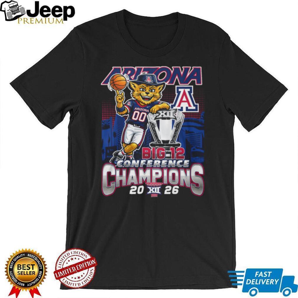 Arizona Wildcats Big 12 Conference Champions 2026 Basketball T shirt