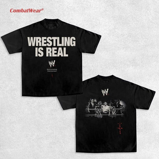 WRESTLING IS REAL TEE, Wrestling Tee, Wrestling Graphic Tee, Wrestler Shirt, Sports Shirt, Vintage Wresting Shirt, Wrestling Gift