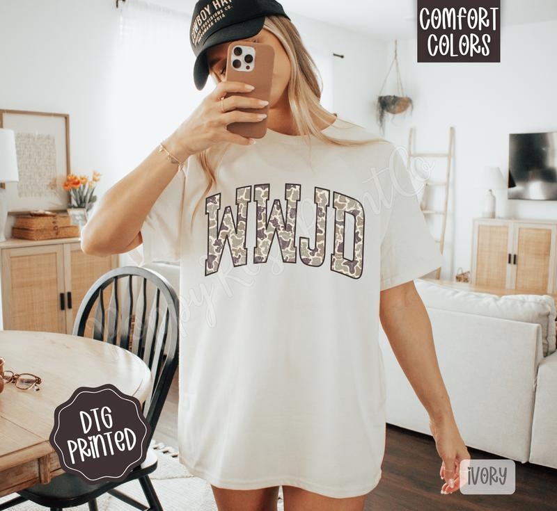 WWJD Comfort Colors, Trendy Women's Religious Tshirt Hoodie, Sweatshirt | WearSparks.com
