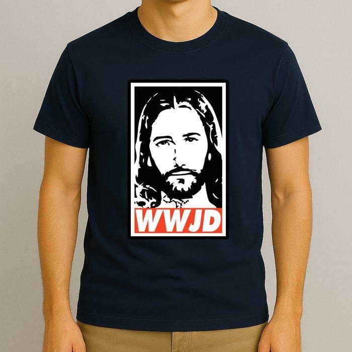 WWJD What Would Jesus Do T-Shirt | Christian Poster-Inspired Design | Faith-Based Apparel for Men & Women | Inspirational Jesus Tee | Religious Message Shirt | Bible Quote Graphic Tee | Wear Your Faith Proudly