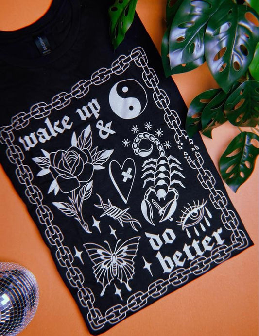 Wake Up & Do Better Unisex Shirt designed by Jade Quail graphic occasion Menswear Top