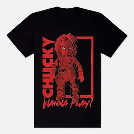 Wanna Play T Shirt - Chucky,Horror Movies Shirt, Horror Character Shirt, Halloween tshirt, UNISEX SHIRT