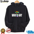 War is gay rainbow plane graphic shirt