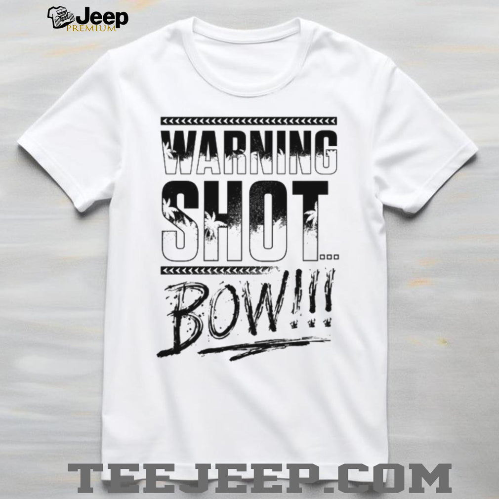 Warning Shot Bow Palm Tree Tropical Graphic T Shirt