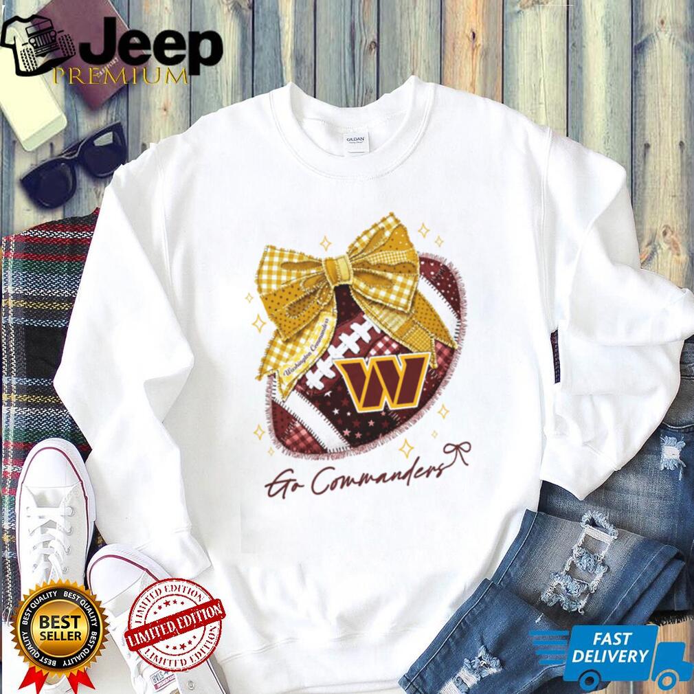 Washington Commanders Go Commanders Football Bow T Shirt