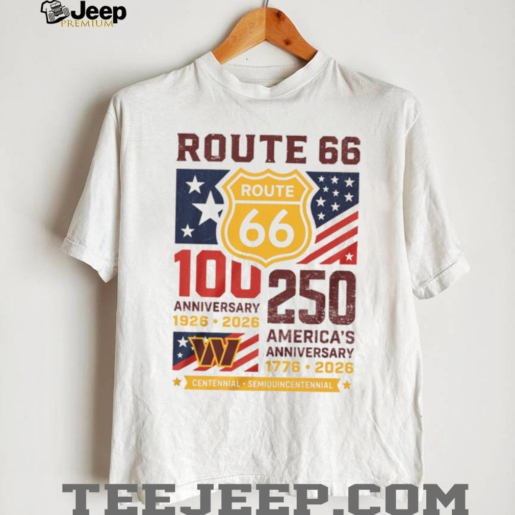 Washington Commanders Route 66 100th Anniversary America 250th Celebration T Shirt