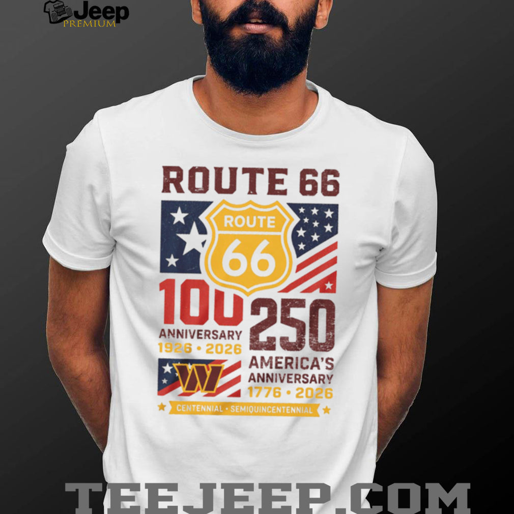 Washington Commanders Route 66 100th Anniversary America 250th Celebration T Shirt