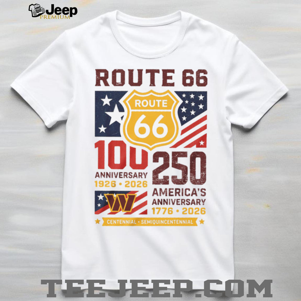 Washington Commanders Route 66 100th Anniversary America 250th Celebration T Shirt