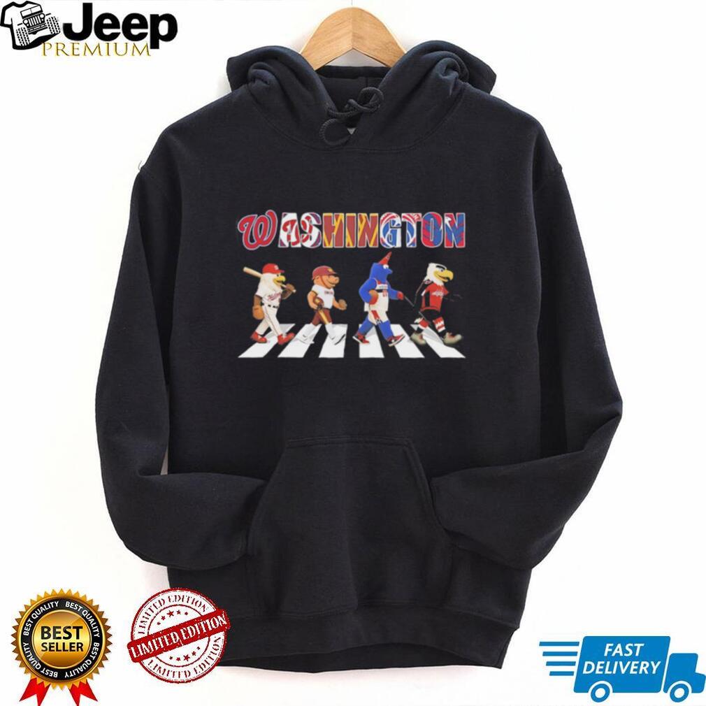 Washington DC City Sports Mascots Abbey Road Crossing T shirt