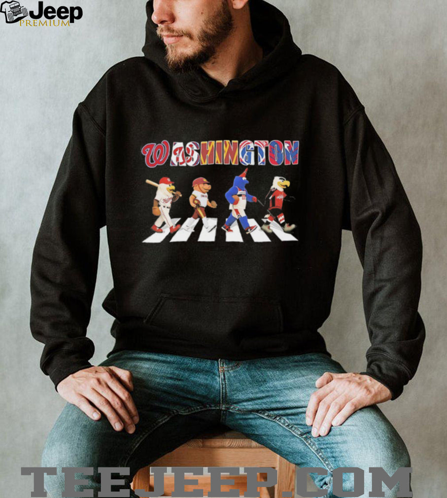 Washington DC City Sports Mascots Abbey Road Crossing T shirt