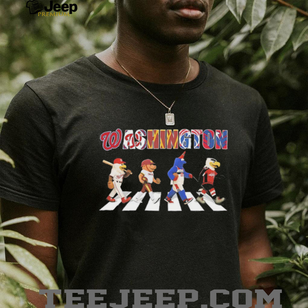 Washington DC City Sports Mascots Abbey Road Crossing T shirt