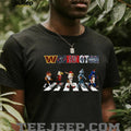 Washington DC Sports Mascots Abbey Road Walk Parody Coffee T Shirt