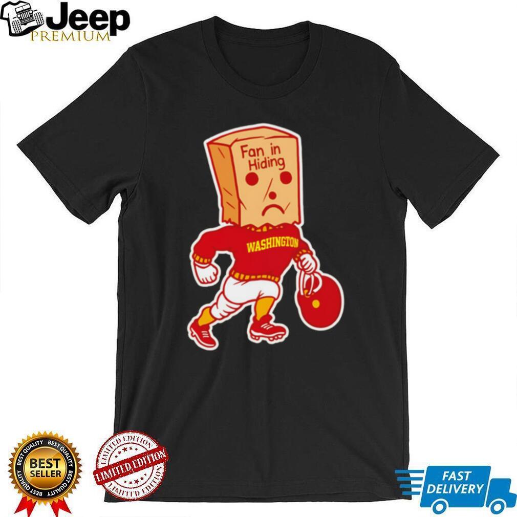 Washington Football Fan In Hiding Paper Bag Mascot T Shirt