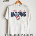 Washington Nationals Heritage Logo Oatmeal Heather Crewneck T shirt