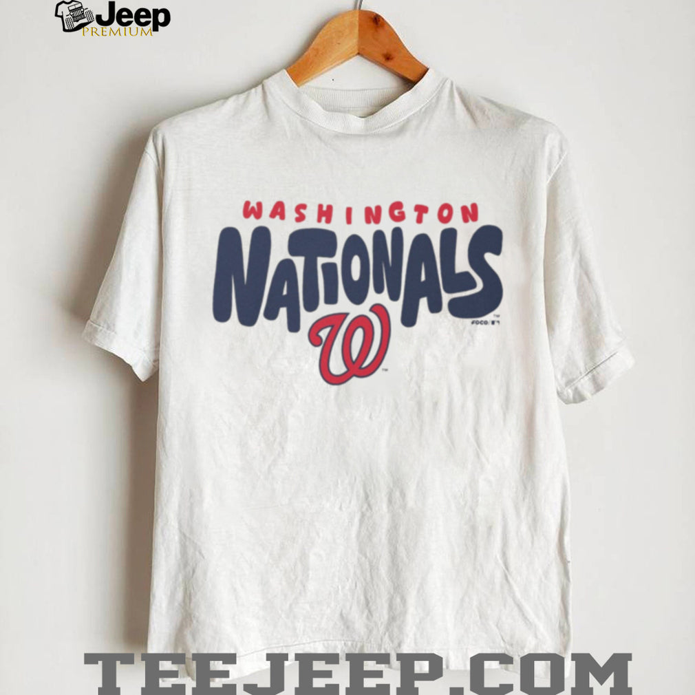 Washington Nationals Heritage Logo Oatmeal Heather Crewneck T shirt