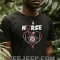 Washington Nationals Nurse T Shirt MLB Baseball It’s a Work of Heart Nursing T Shirt