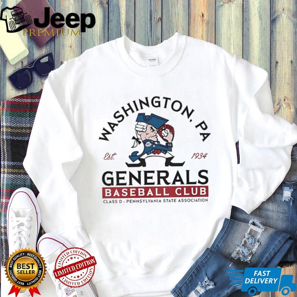 Washington PA Generals Baseball Club Retro Sports T Shirt