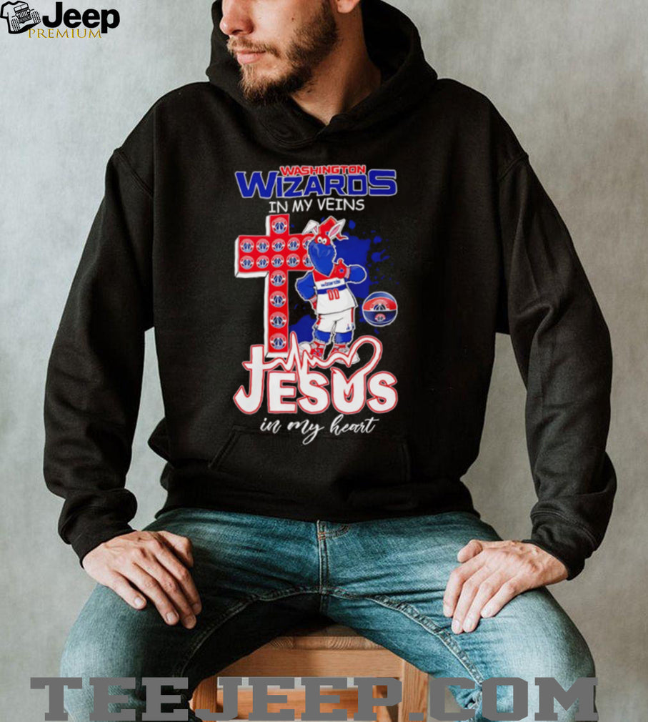 Washington Wizards Basketball Jesus In My Heart G Wiz Mascot Religious Sports Fans T Shirt