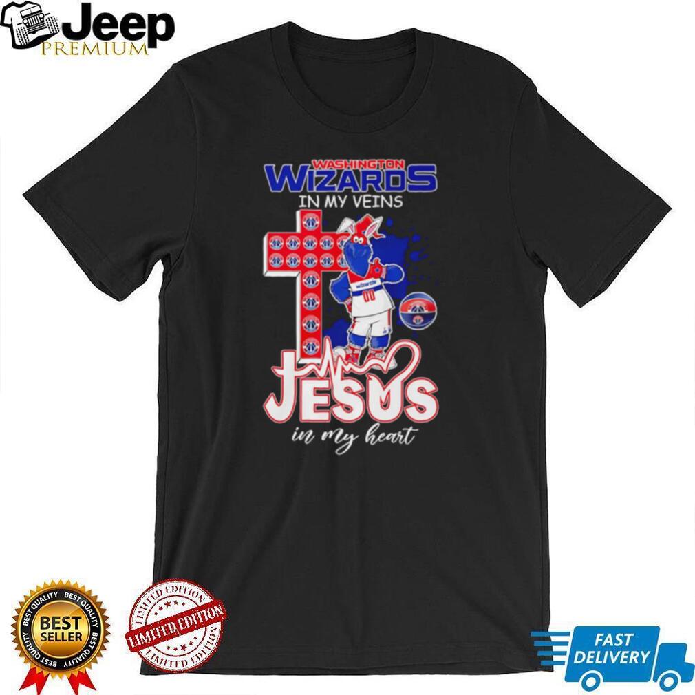 Washington Wizards Basketball Jesus In My Heart G Wiz Mascot Religious Sports Fans T Shirt