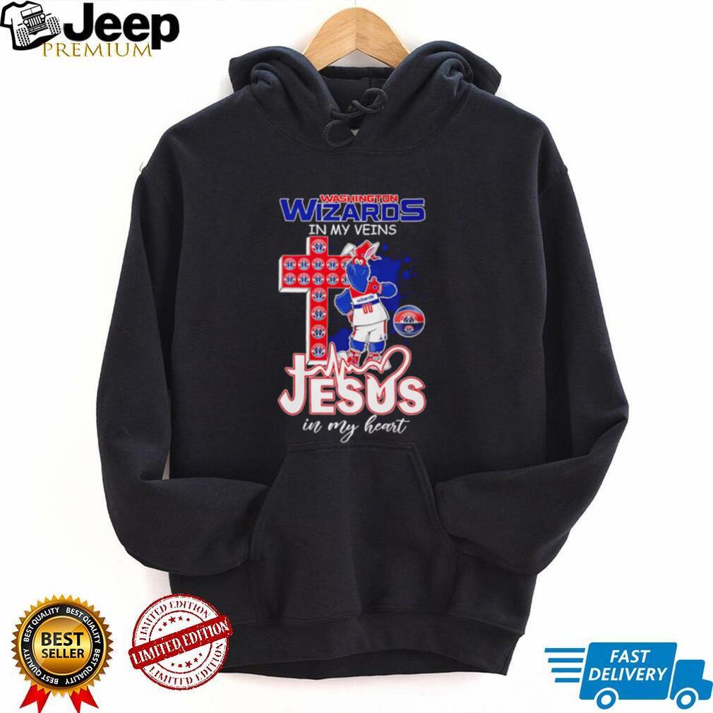 Washington Wizards Basketball Jesus In My Heart G Wiz Mascot Religious Sports Fans T Shirt
