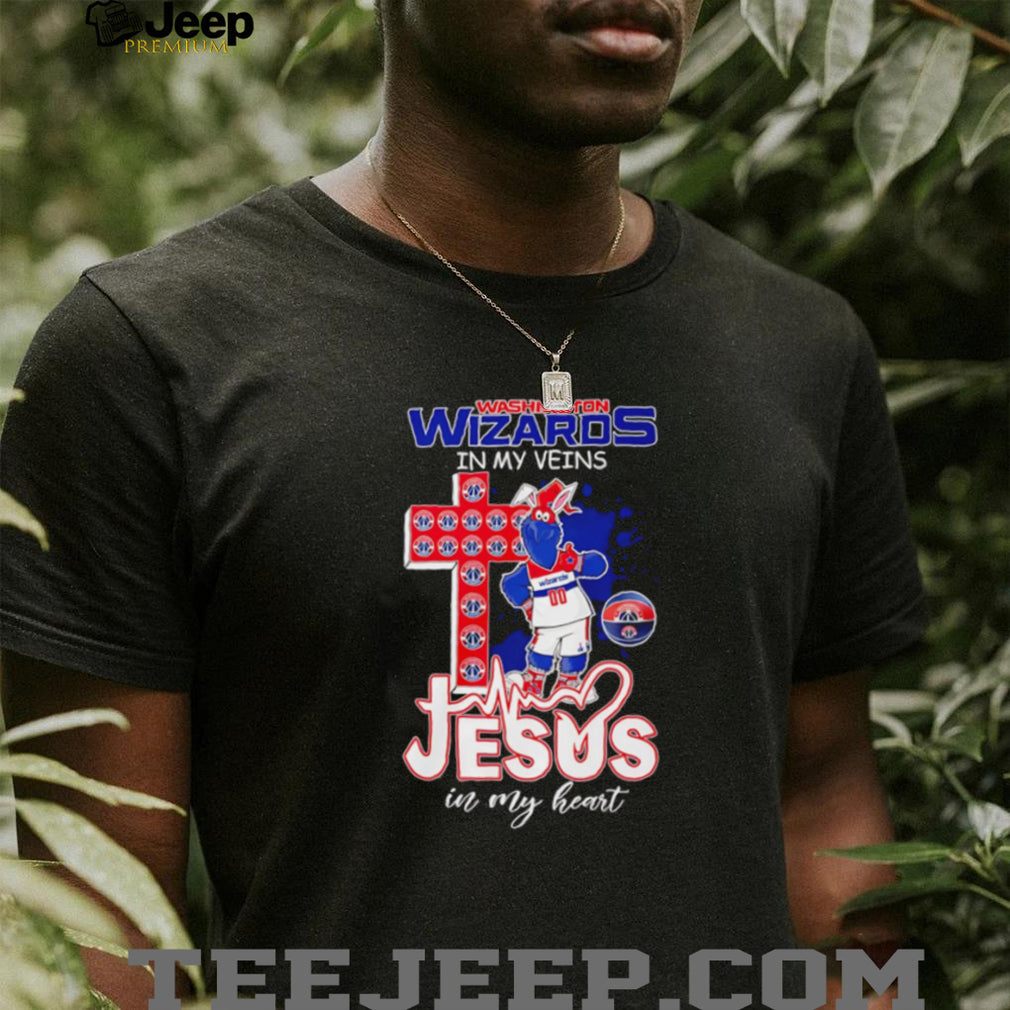 Washington Wizards Basketball Jesus In My Heart G Wiz Mascot Religious Sports Fans T Shirt
