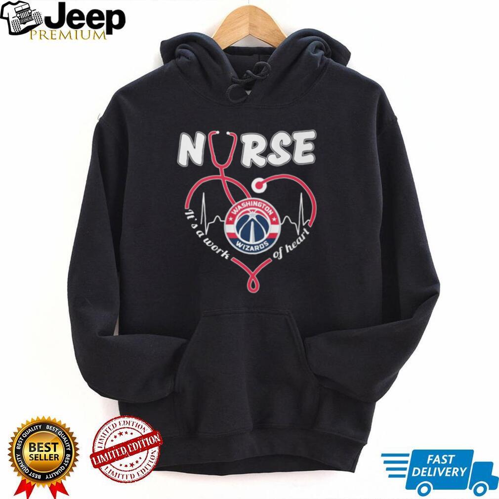 Washington Wizards Nurse Heartbeat It’s A Work Of Heart Medical Professional T shirt