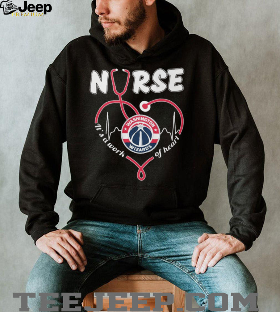 Washington Wizards Nurse Heartbeat It’s A Work Of Heart Medical Professional T shirt