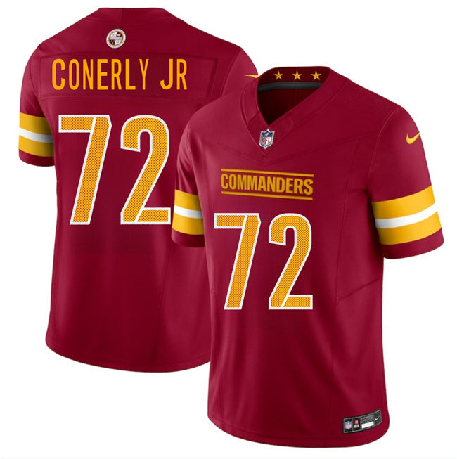 Washington Commanders Josh Conerly Jr Burgundy 2025 Draft F.U.S.E. Vapor Limited