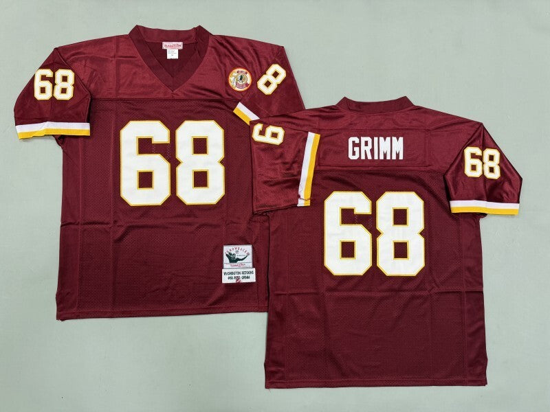 Washington Commanders #68 Russ Grimm Washington Redskins Style 2