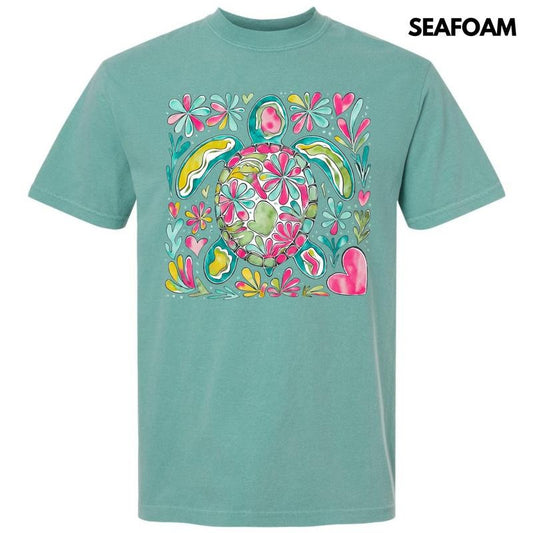 Watercolor Sea Turtle Comfort Colors T-Shirt 'NLB'
