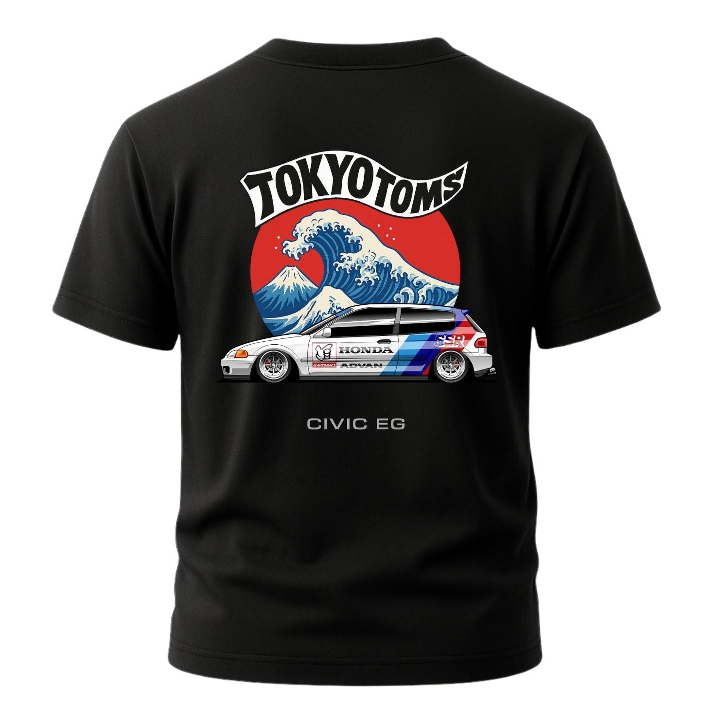 Tokyo Toms Honda Civic EG Wave T-Shirt Hoodie, Sweatshirt | WearSparks.com (Image 2)