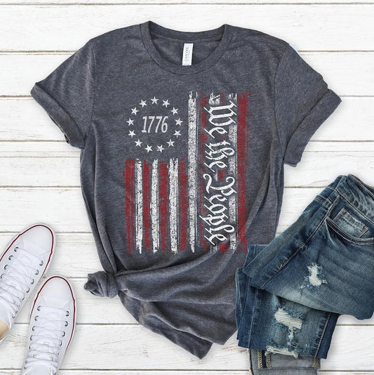 We The People Shirt, Patriotic Shirts For Women Man, Vintage USA Flag Shirt, 1776 Flag T-Shirt, History  T-shirt, sweater and Hoodie
