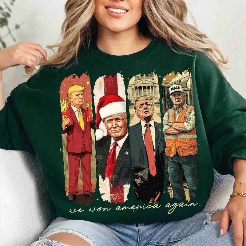 We Won America Again 2024 Shirt, Mac Daddy Trump Sweatshirt, MAGA Supporter Trump 2024 Tshirt, 47 President Clothing For Womenswear Menswear Casual And Comfortable