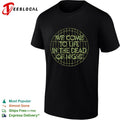 We come to life in the dead of night grid globe shirt