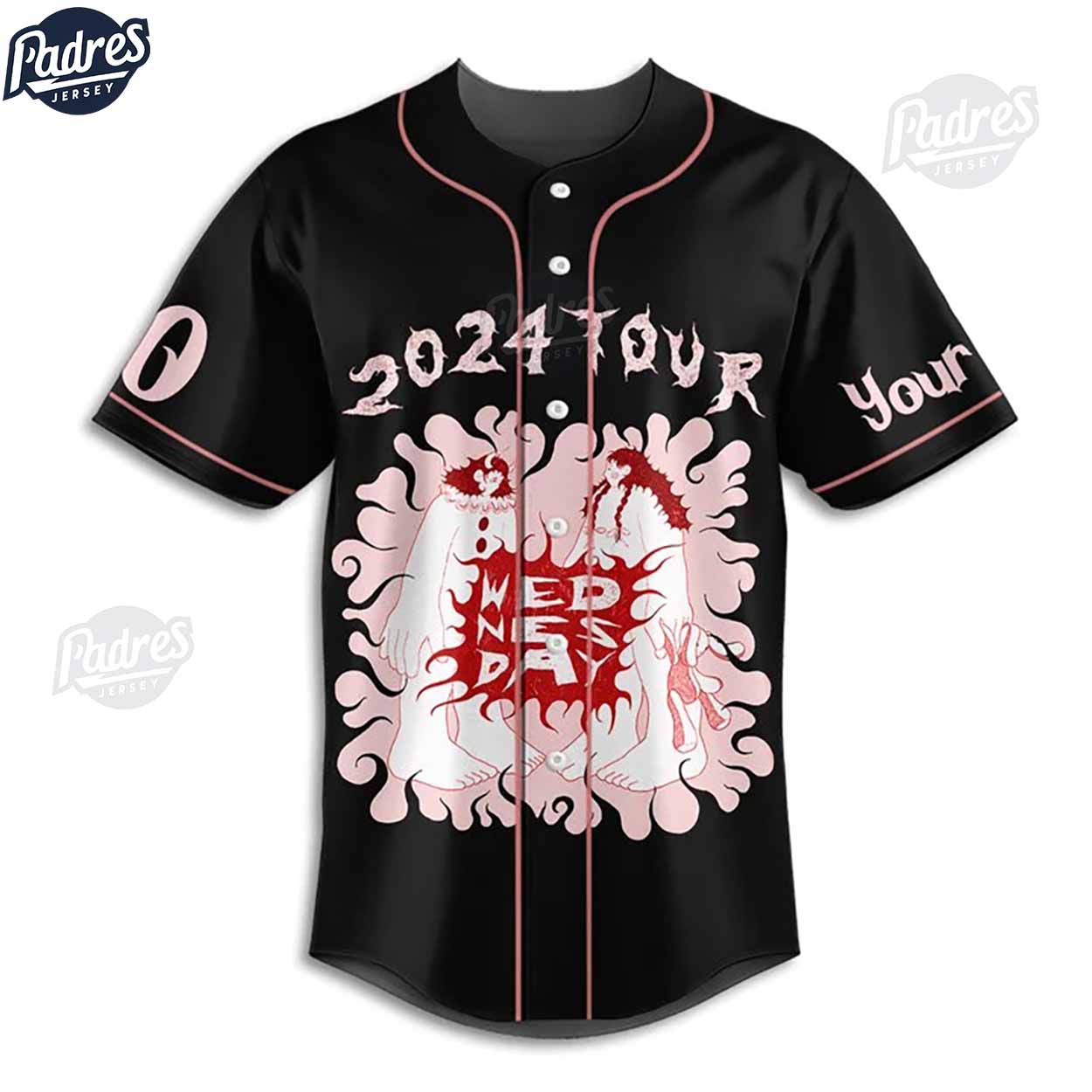 Wednesday Band 2024 Tour Baseball Jersey - Padres Jersey Oasis: Elevate Your Baseball Style Game
