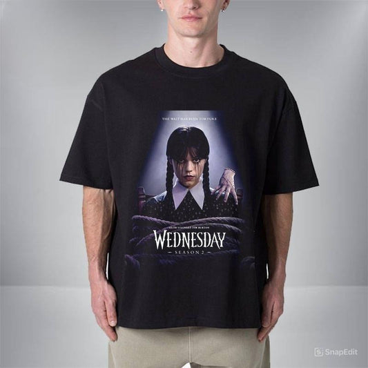 Wednesday Season 2 Jenna Ortega And Creepy Hand  Horror Series 2025 Unisex T-Shirt