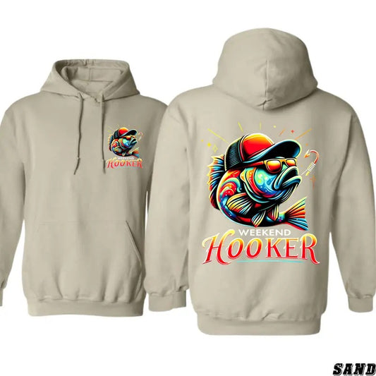Weekend Hooker Hoodie - Vibrant Fishing Design, Perfect for Anglers and Weekend Warriors, Ideal for Relaxed Outdoor Adventures, Comfortable and Eye-Catching, Unisex Hoodie for Men and Women Menswear Sweaters