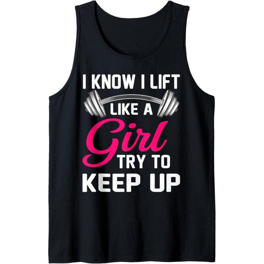 Weightlifting Lift Like A Girl Design Funny Power Lifting Tank Top Made in USA