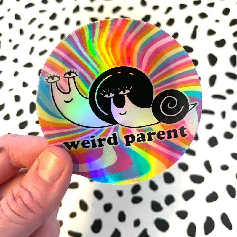 Weird Parent Snail Sticker 3x3 inches vinyl