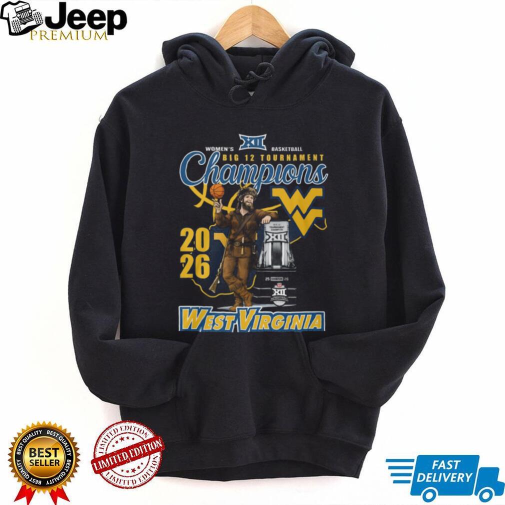 West Virginia Mountaineers Big 12 Women’s Basketball Champions 2026 T Shirt