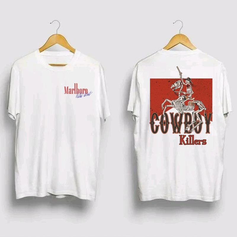 Western Cowboy Skeleton Killer 90s T Shirt, Cowboy Killer Western Style Two Sided Tee, Country Concert Shirt, Western T Shirts, Unisex T-Shirt, Gifts For Men Women, Short Sleeve Tee Shirt
