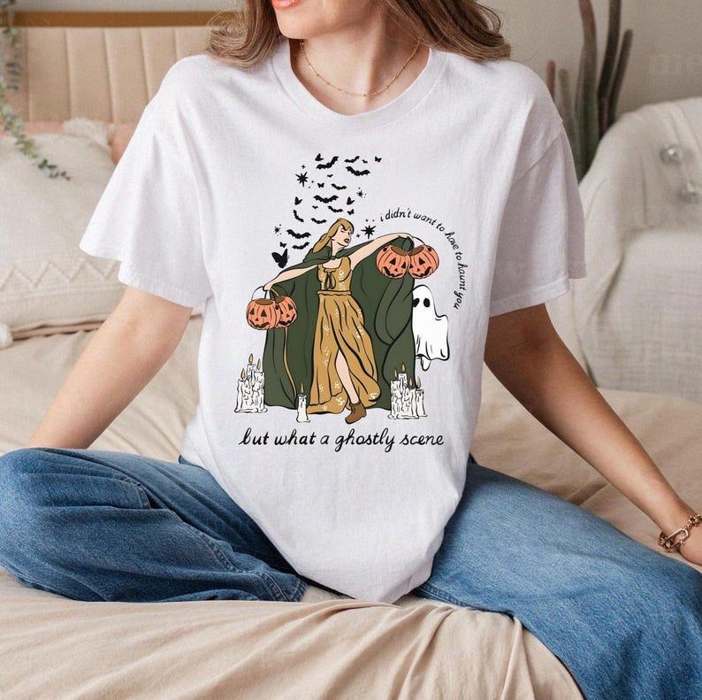 What A Ghostly Scene Shirt, I Didn't Want To Have To Haunt You Shirt, Halloween Song Shirt, Halloween Pumpkin Shirt