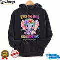 When God Made Grandkids Elephant Floral Best Grandma Mother Grandmother Casual Comfort Shirt