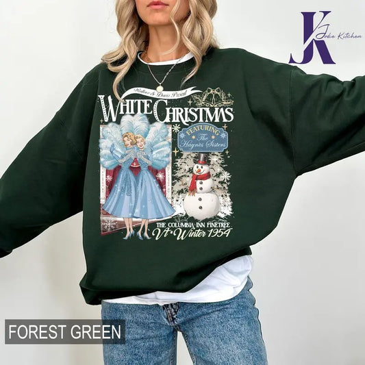 White Christmas Movie 1954 Sweatshirt, Christmas Movie Shirt, Bob Phil Betty Judy White Xmas Shirt, Haynes Sisters Hoodie, Sisters Sisters Shirt