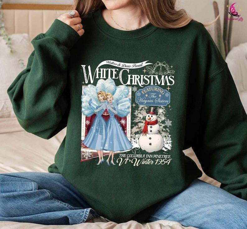 White Christmas Movie 1954, Wallace and Davis White Christmas Shirt, Christmas Movie Shirt, Haynes Sisters, White Christmas Song Sweatshirtt