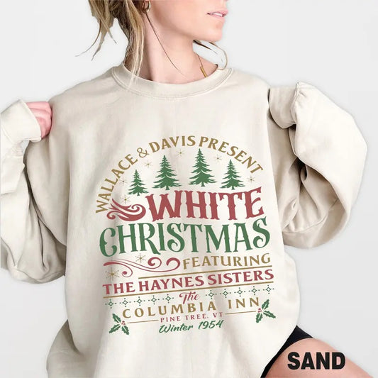White Christmas Movie Crewneck Sweatshirt, Christmas Holiday Sweatshirt, White Christmas Movie 1954 Shirt, Christmas Sweatshirt Hoodie